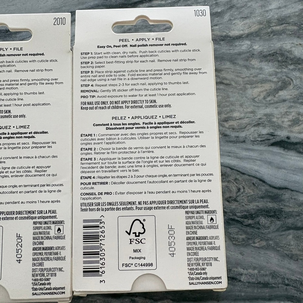 Sally Hansen Salon Effects Nail Strips 32ct Lot of 3 Powdered Sky Frozen Oasis - Picture 15 of 16